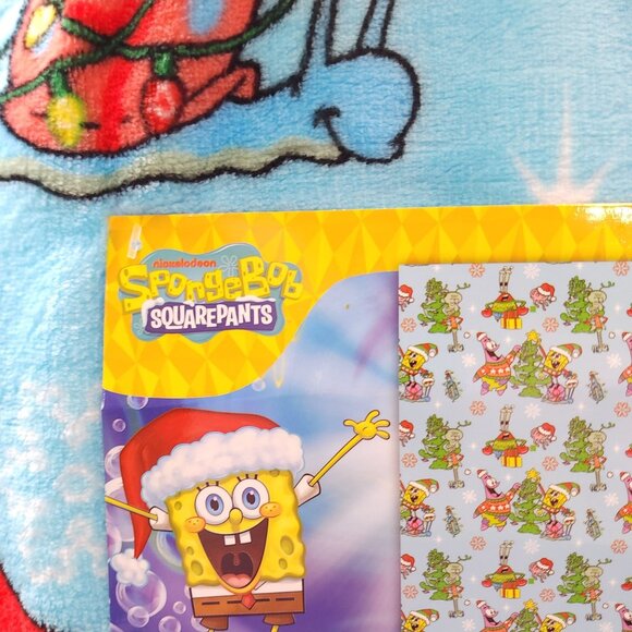 SpongeBob SquarePants Holiday Plush Throw Blanket 50" X 70" Super Soft Kids - Picture 7 of 12